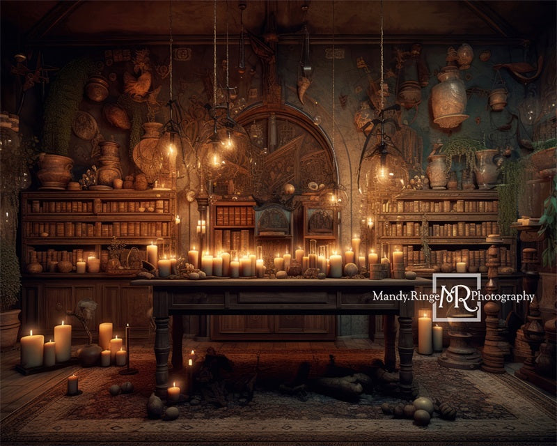 Kate Sorcier Sort Chambre Bougie Toile de fond conçue par Mandy Ringe - Kate Backdrop FR