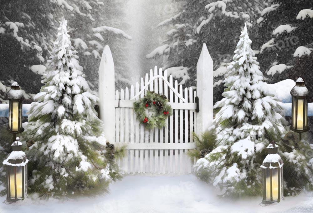 Kate Sapin de Noël Neige Hiver Toile de fond Conçu par Chain Photographie - Kate Backdrop FR