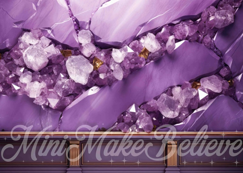 Kate Mur Améthyste Violet Toile de fond conçue par Mini MakeBelieve - Kate Backdrop FR