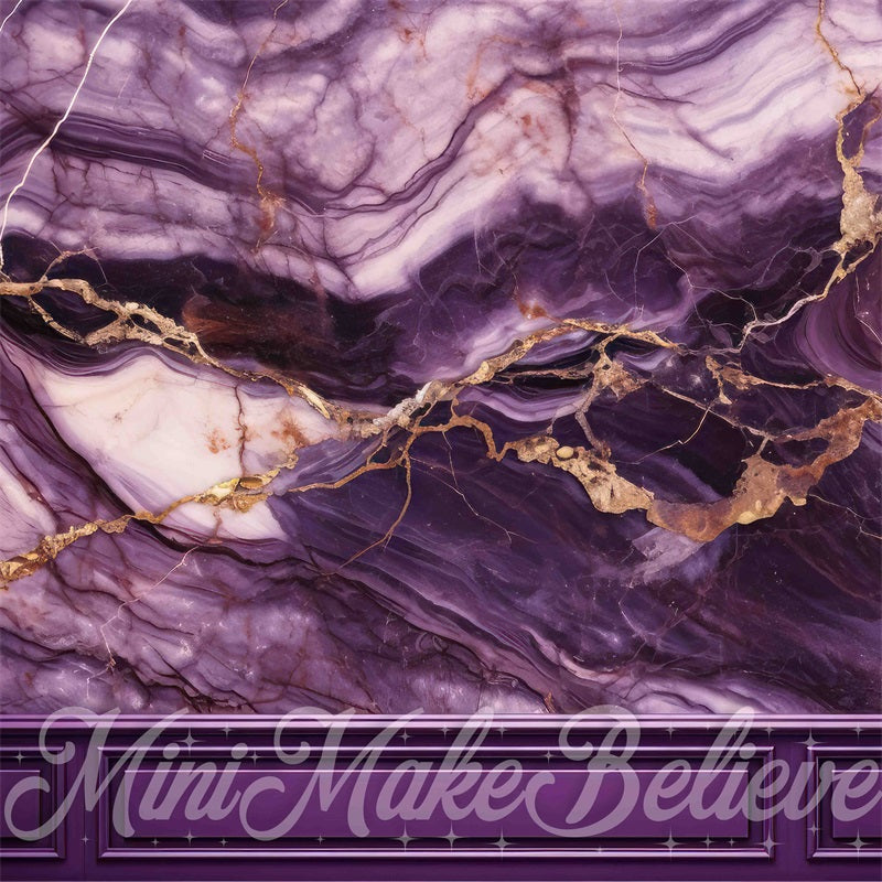 Kate Mur de Marbre Violet Toile de fond conçue par Mini MakeBelieve - Kate Backdrop FR