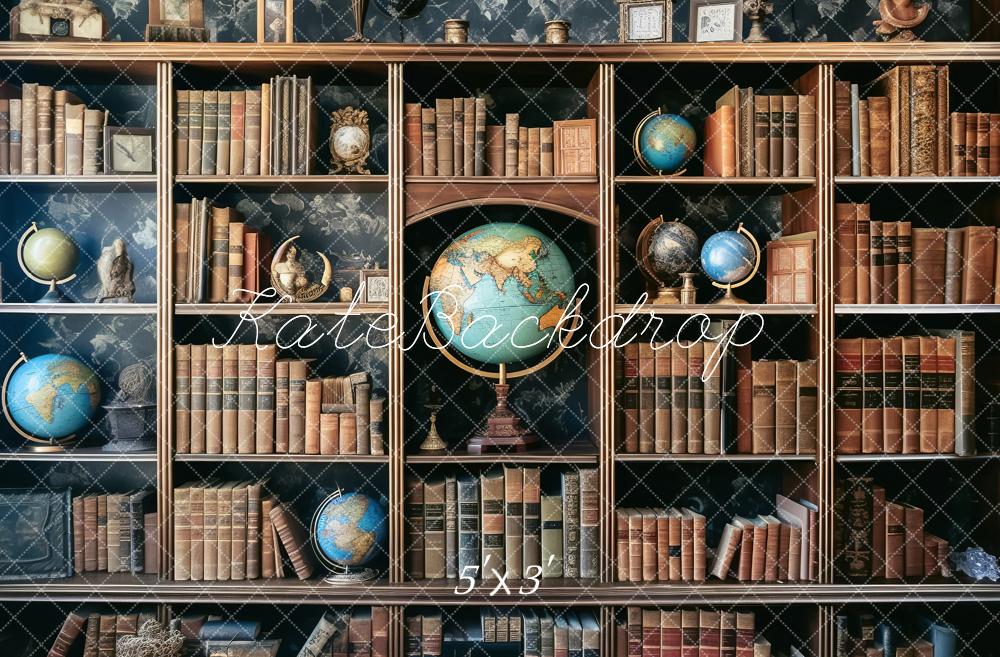 Kate Retour à l'école Livre Globe terrestre Toile de fond Conçu par Chain Photographie - Kate Backdrop FR