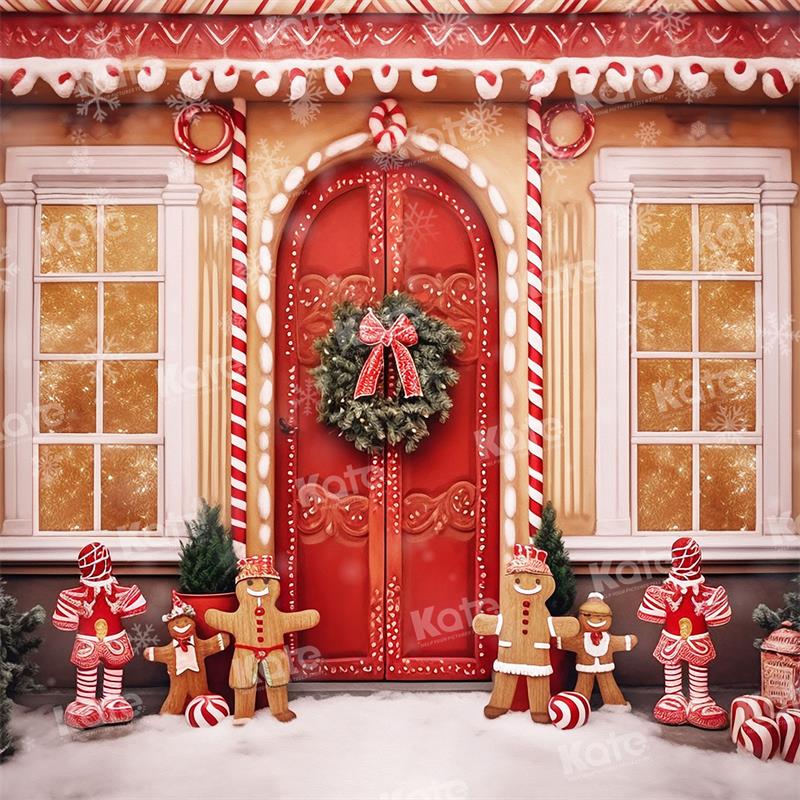 Kate Noël Maison de pain d'épice Neige Toile de fond pour la photographie - Kate Backdrop FR