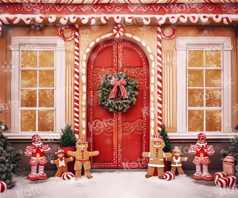 Kate Noël Maison de pain d'épice Neige Toile de fond pour la photographie - Kate Backdrop FR