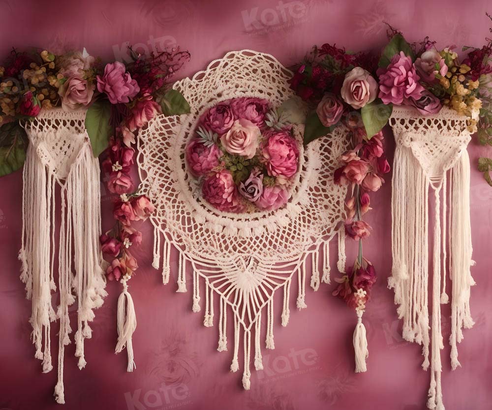 Kate Rose Bohème Tapisserie Florale Toile de fond Conçu par Chain Photographie - Kate Backdrop FR