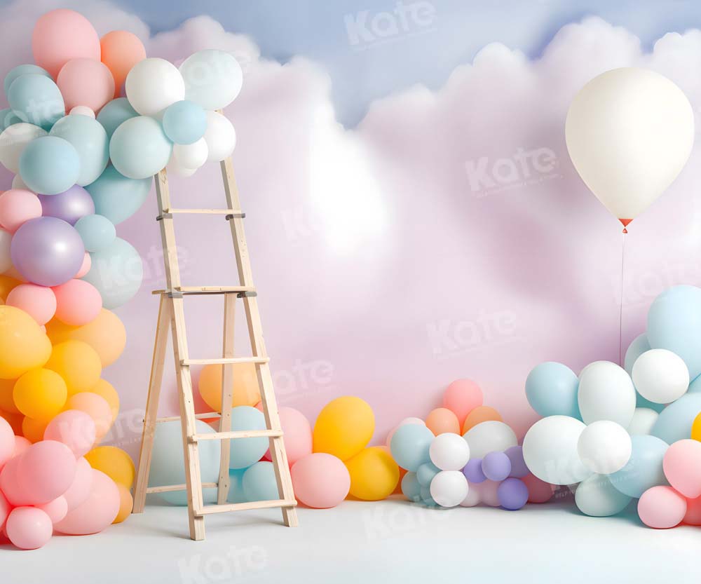 Kate Ballons Été Anniversaire Nuage Toile de fond Conçu par Chain Photographie
