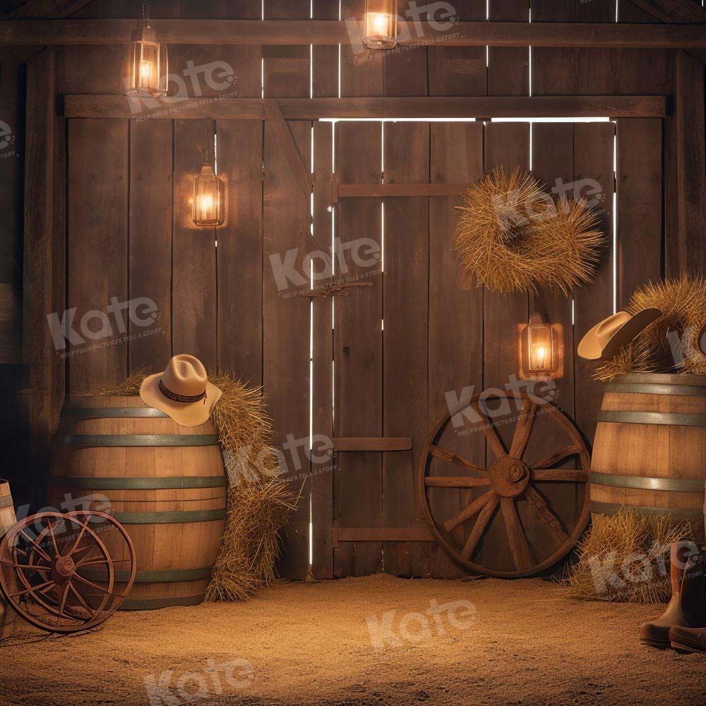 Kate Grange Automne Tonneau de bois Toile de fond Conçu par Chain Photographie - Kate Backdrop FR