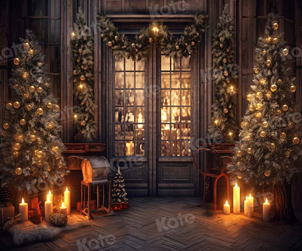 Kate Sapin de Noël Boutique Bougie Toile de fond Conçu par Chain Photographie - Kate Backdrop FR