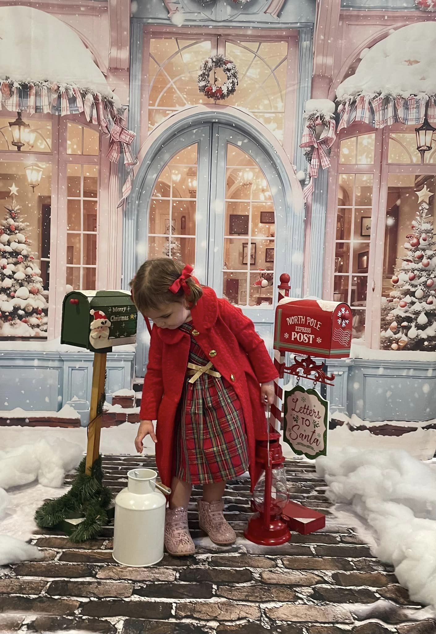 Kate Sapin de Noël Boutique Rose Neige Toile de fond pour la photographie - Kate Backdrop FR