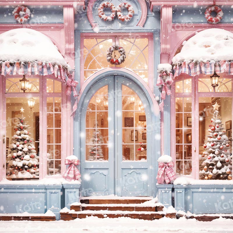 Kate Sapin de Noël Boutique Rose Neige Toile de fond pour la photographie - Kate Backdrop FR