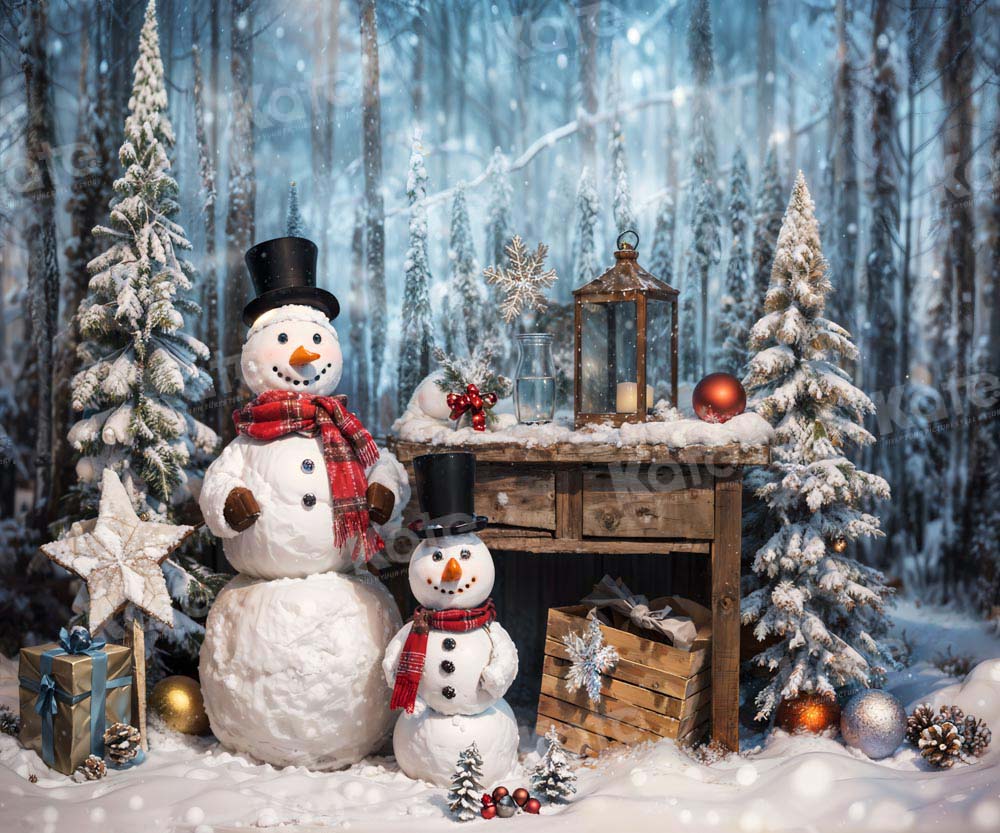 Kate Hiver Noël Bonhomme de neige Toile de fond Conçu par Chain Photographie - Kate Backdrop FR