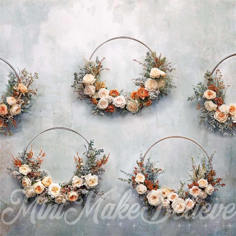 Kate Guirlande Noël Mur Gris Toile de fond conçue par Mini MakeBelieve - Kate Backdrop FR