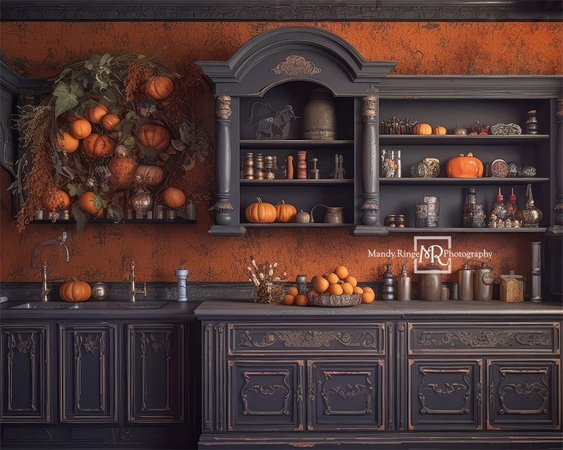 Kate Automne Cuisine Citrouilles Toile de fond conçue par Mandy Ringe - Kate Backdrop FR
