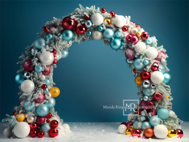 Kate Noël Arche d'ornement Bleu Toile de fond conçue par Mandy Ringe - Kate Backdrop FR