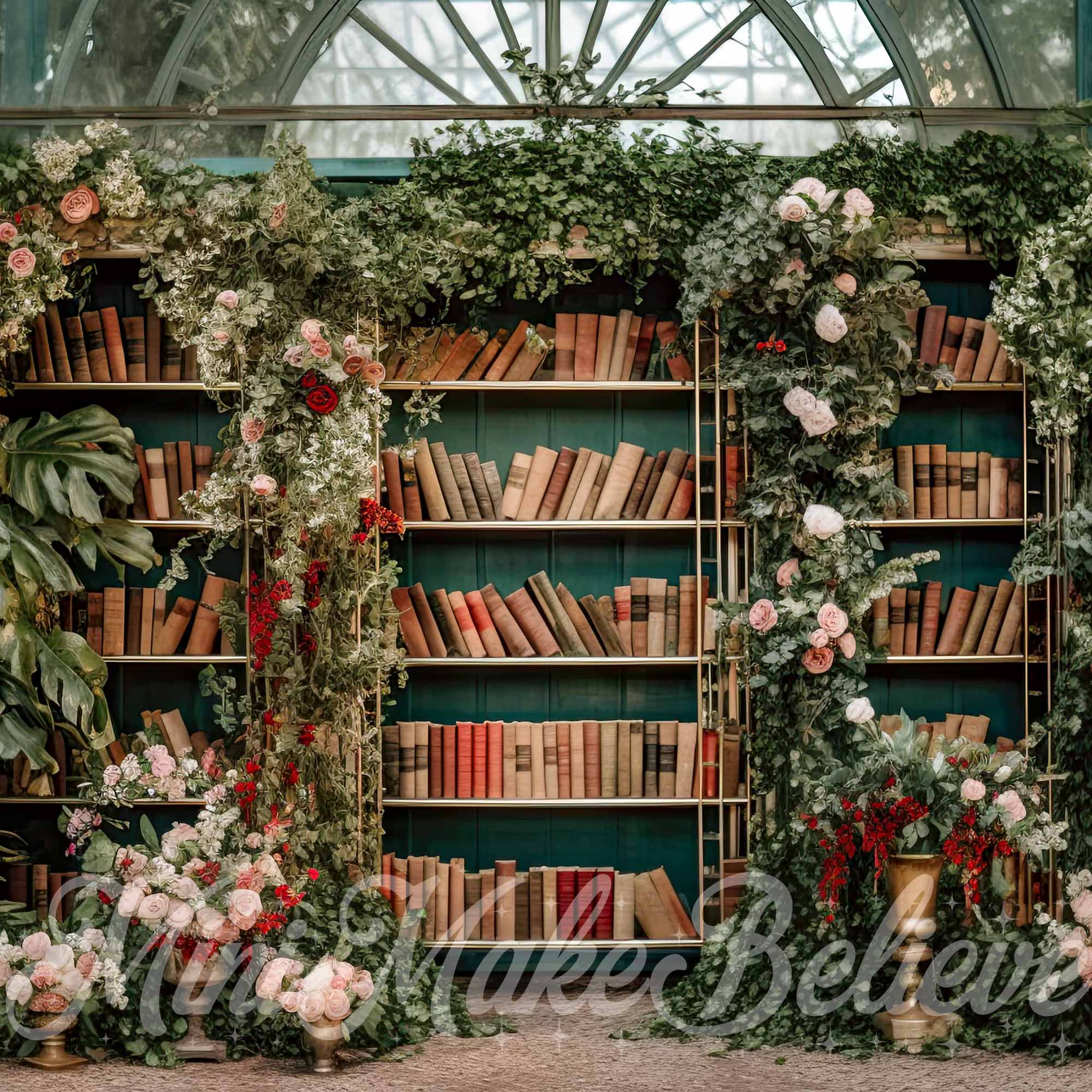 Kate Serre Bibliothèque École Toile de fond conçue par Mini MakeBelieve - Kate Backdrop FR