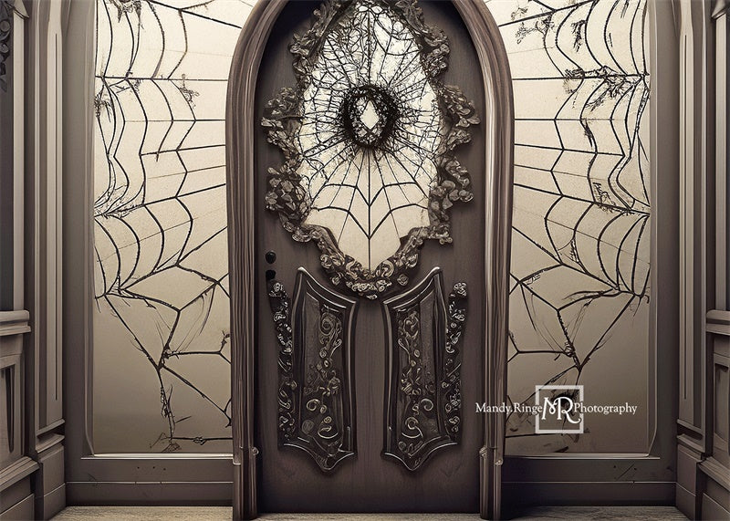 Kate Sinistre Toiles d'araignées Porte Toile de fond conçue par Mandy Ringe - Kate Backdrop FR