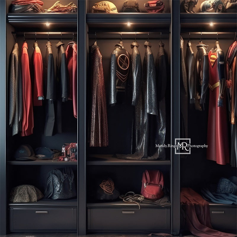 Kate Super héros Robe Placard Toile de fond conçue par Mandy Ringe - Kate Backdrop FR