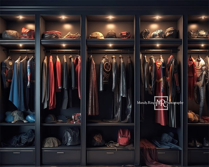 Kate Super héros Robe Placard Toile de fond conçue par Mandy Ringe - Kate Backdrop FR