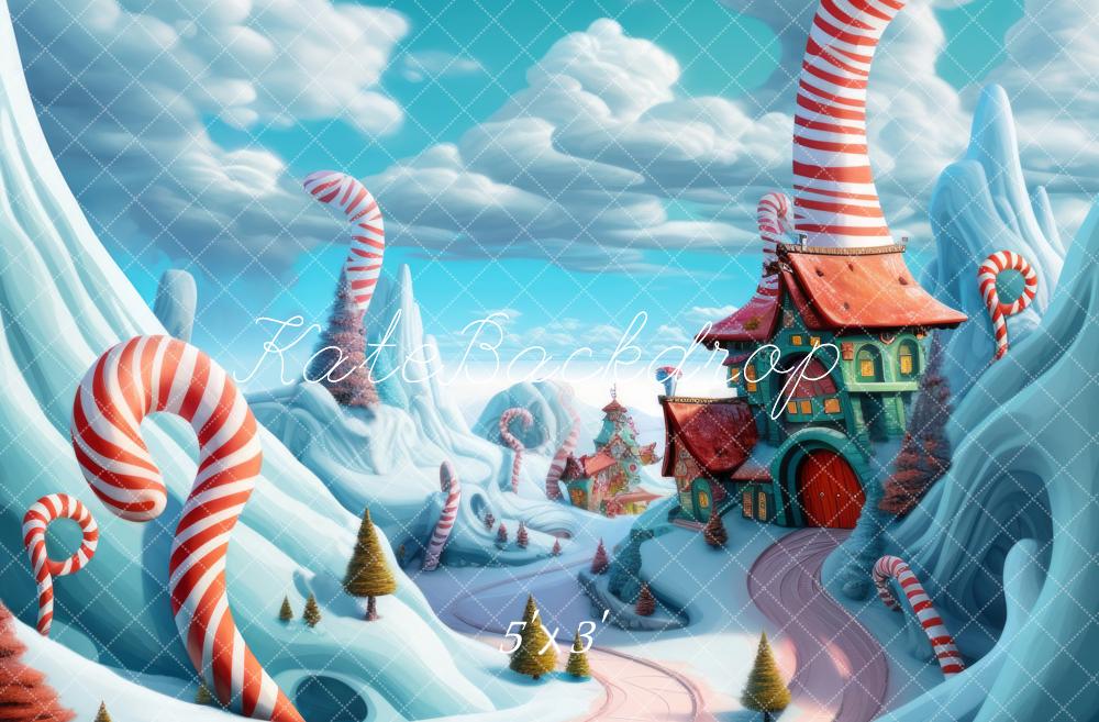 Kate Ville Nuage Bonbons Enfant Toile de fond conçue par Megan Leigh