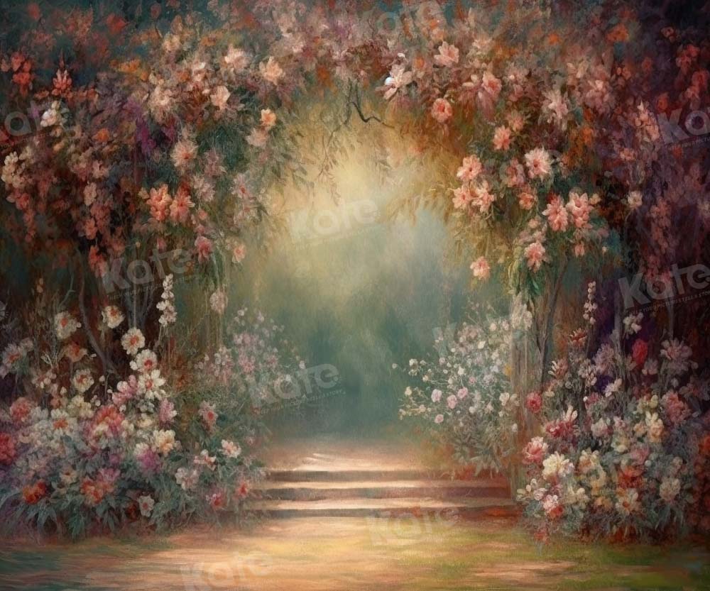 Kate Beaux-Arts Fleurs Mariage Toile de fond conçue par GQ - Kate Backdrop FR