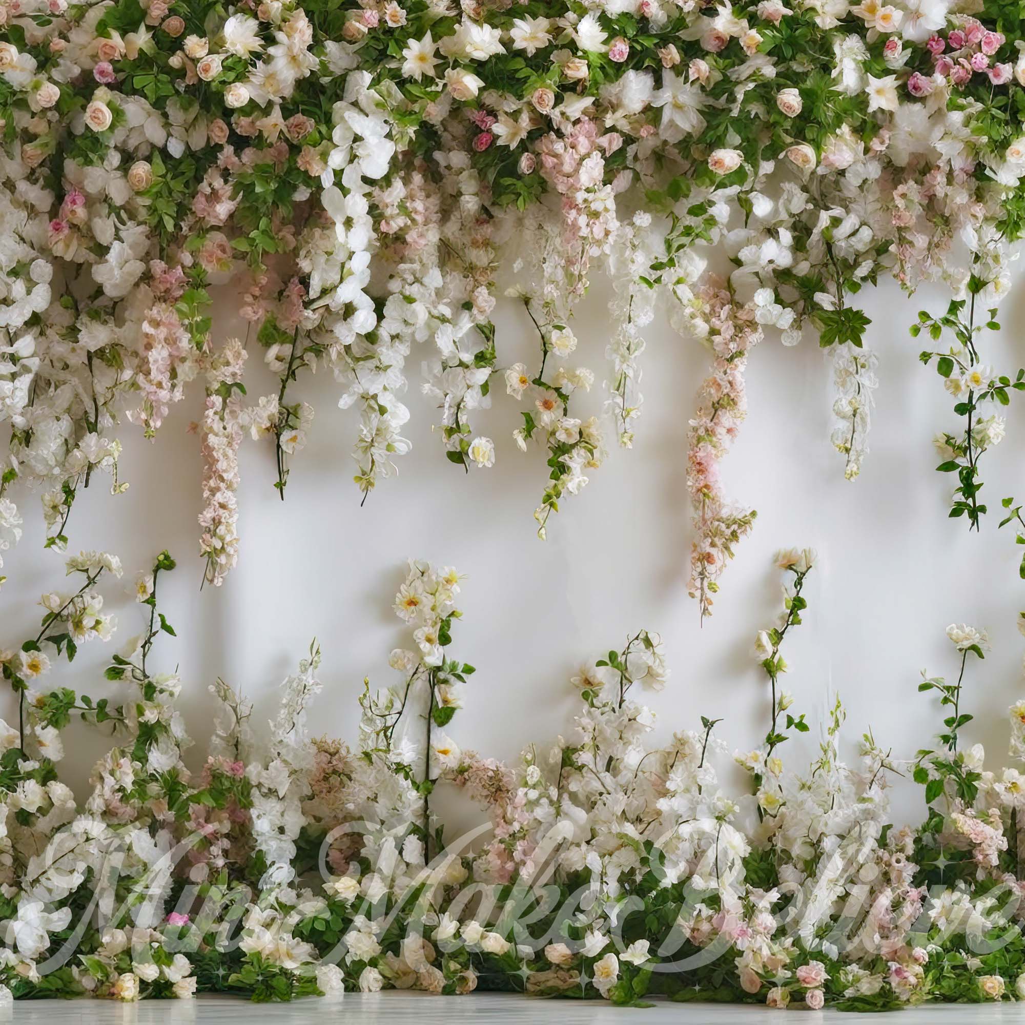 Kate Anniversaire Saint Valentin Mur floral Toile de fond conçue par Mini MakeBelieve - Kate Backdrop FR