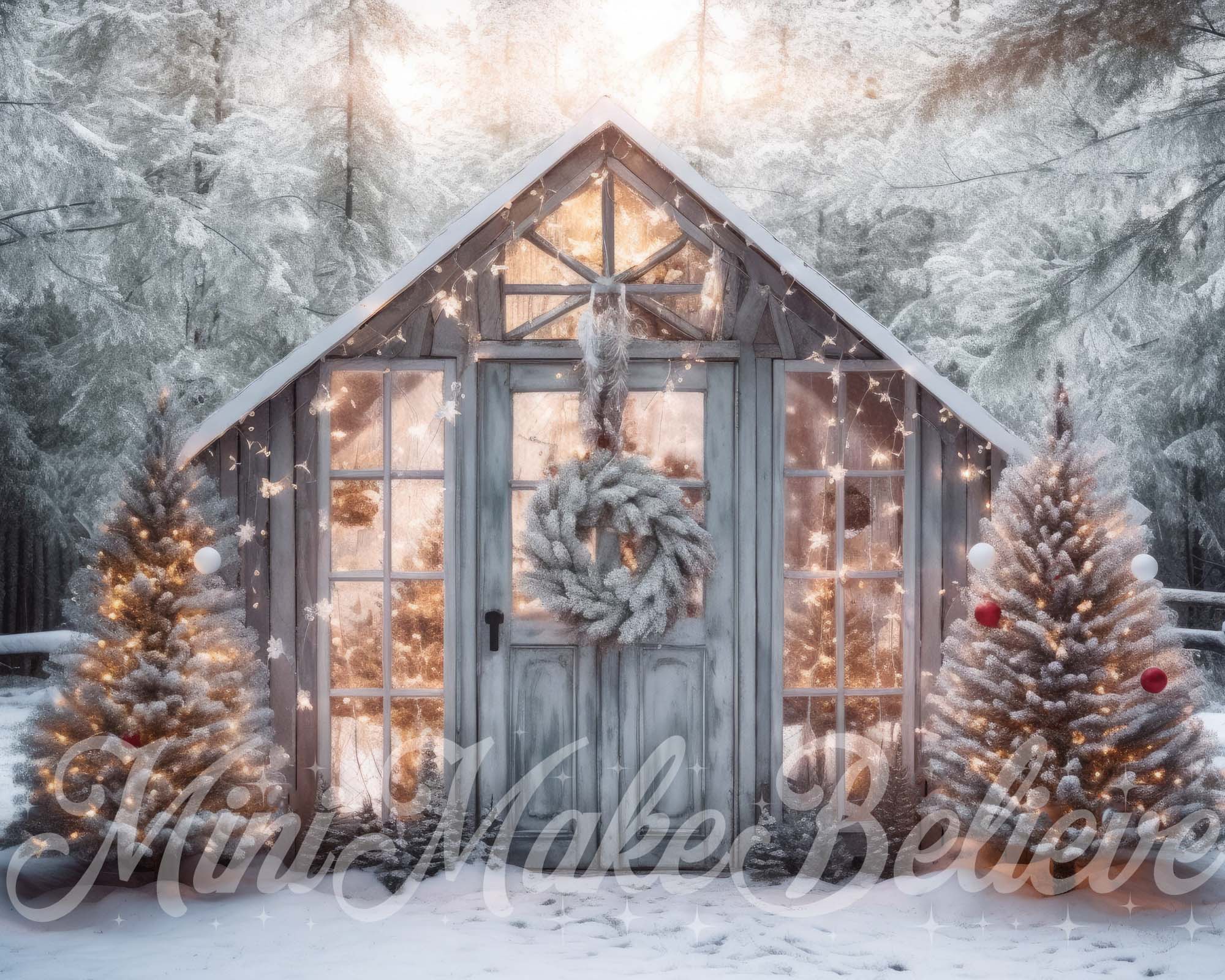 Kate Serre Coucher de soleil Noël Hiver Toile de fond conçue par Mini MakeBelieve - Kate Backdrop FR