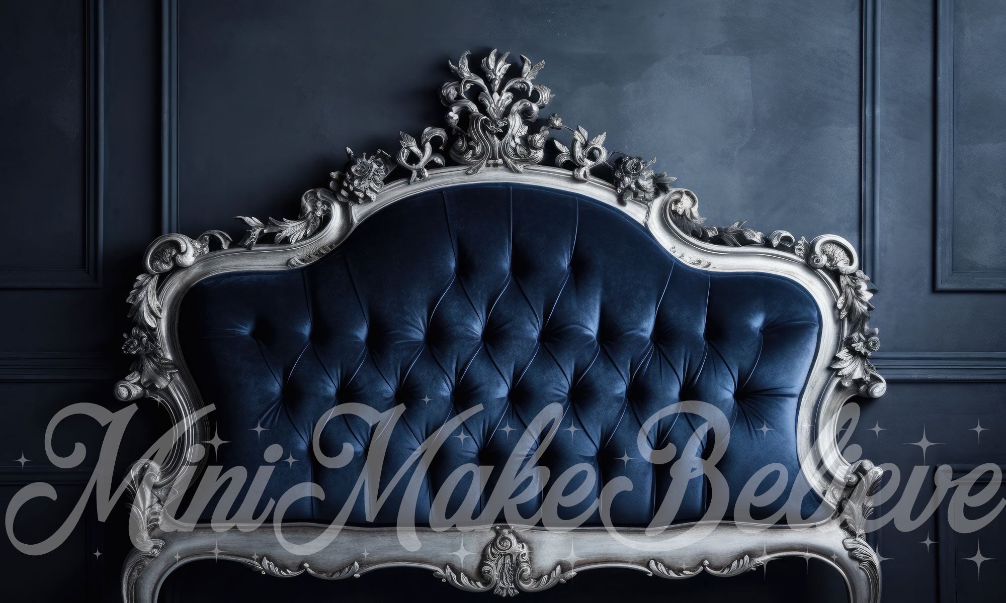 Kate Velours Bleu marine Tête de lit Hanoucca Toile de fond conçue par Mini MakeBelieve - Kate Backdrop FR