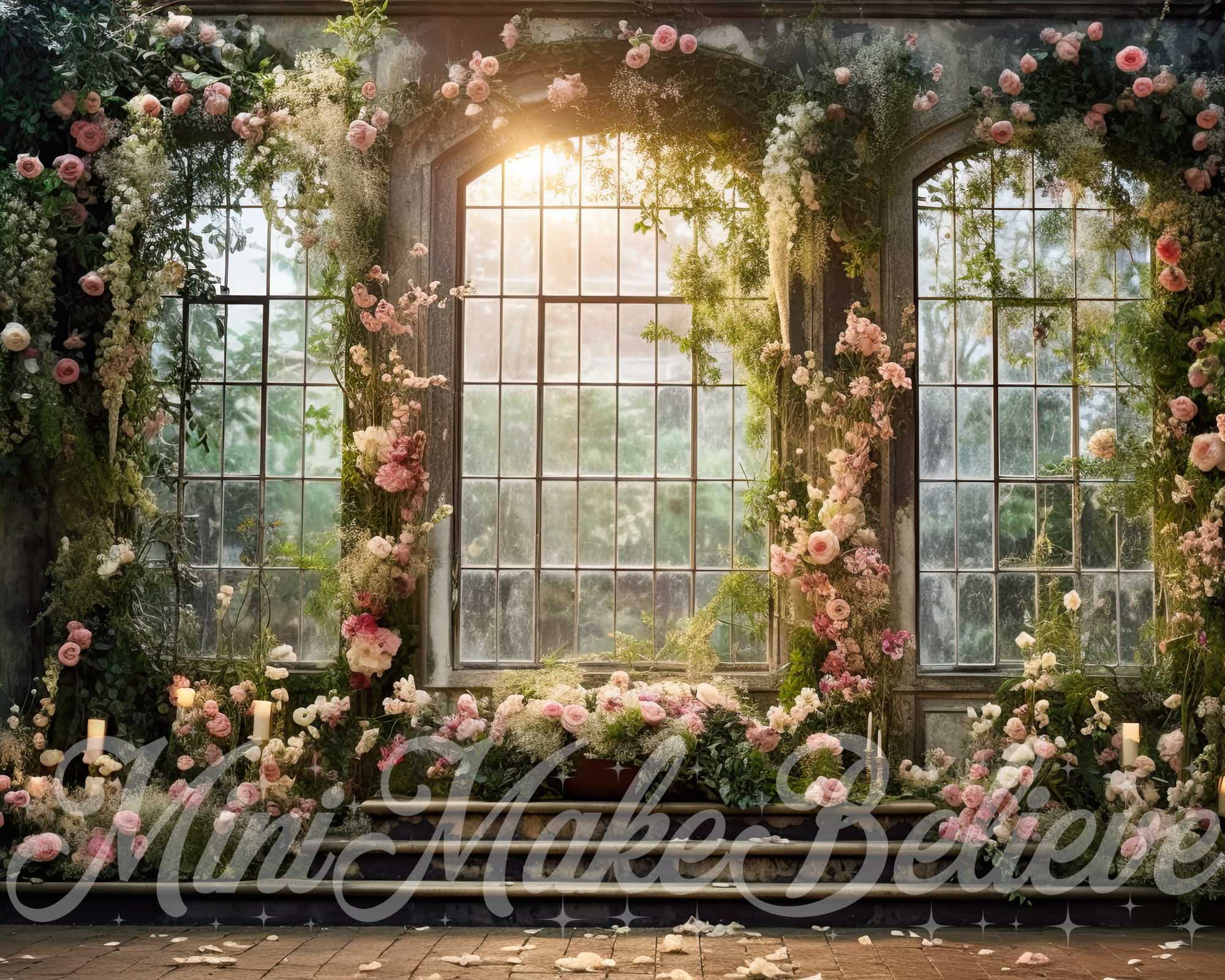 Kate Mariage Romantique Printemps Roses Toile de fond conçue par Mini MakeBelieve - Kate Backdrop FR