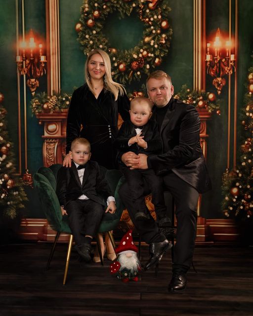 Kate Cheminée Sapin de Noël Vert Toile de fond pour la photographie - Kate Backdrop FR