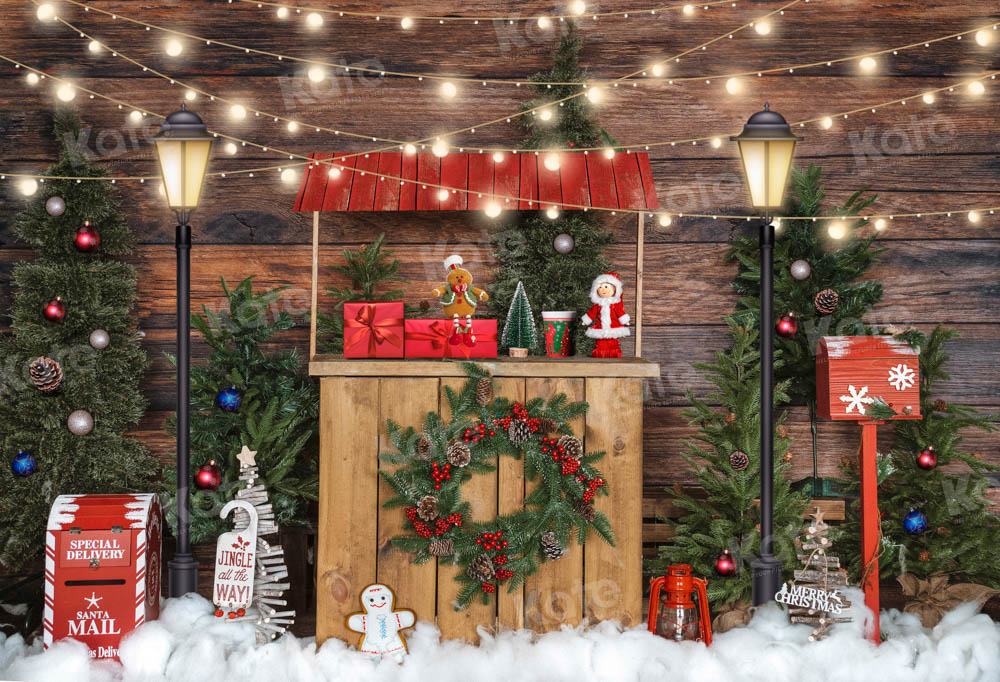 Kate Mur Bois Cadeaux Boites aux lettres Toile de fond pour la photographie - Kate Backdrop FR