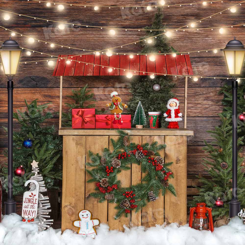 Kate Mur Bois Cadeaux Boites aux lettres Toile de fond pour la photographie - Kate Backdrop FR