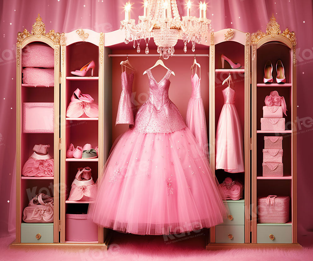 Kate Robes Princesse Armoire Rose Toile de fond pour la photographie - Kate Backdrop FR