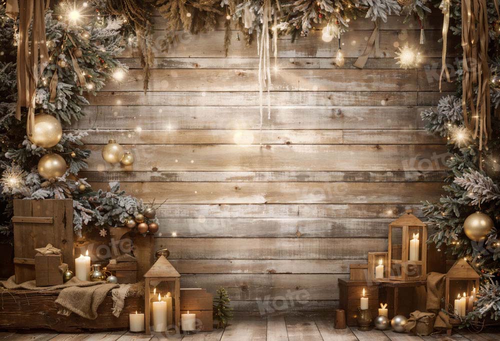 Kate Bougies Mur Bois Brun Toile de fond pour la photographie - Kate Backdrop FR