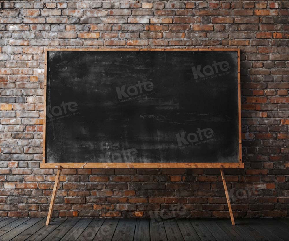 Kate Retour à l'école Tableau noir Briques Toile de fond pour la photographie - Kate Backdrop FR