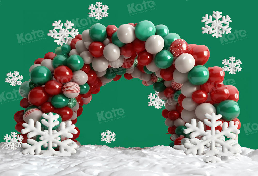 Kate Arche de Ballons Neige Anniversaire Toile de fond pour la photographie - Kate Backdrop FR
