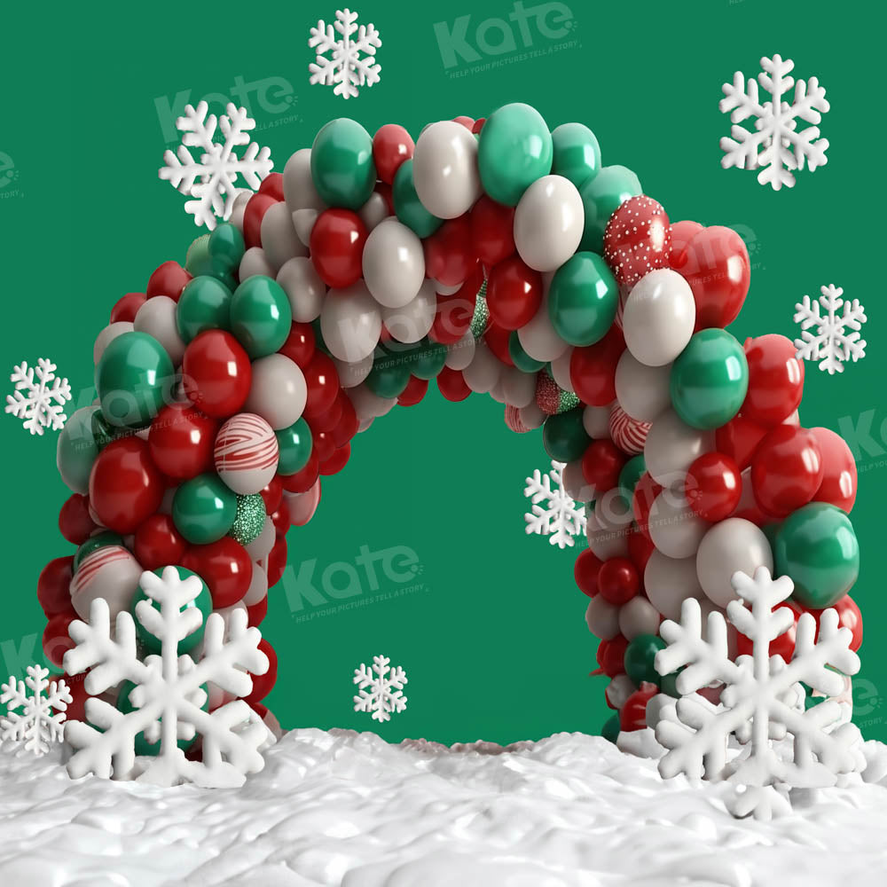Kate Arche de Ballons Neige Anniversaire Toile de fond pour la photographie - Kate Backdrop FR