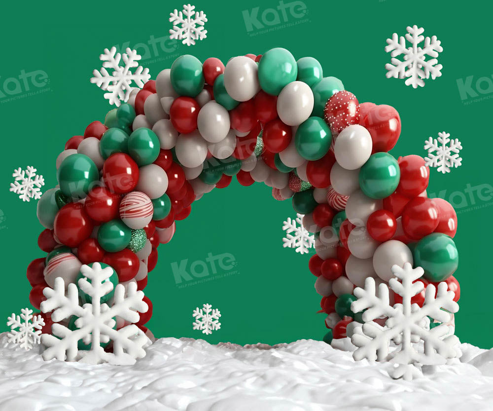 Kate Arche de Ballons Neige Anniversaire Toile de fond pour la photographie - Kate Backdrop FR