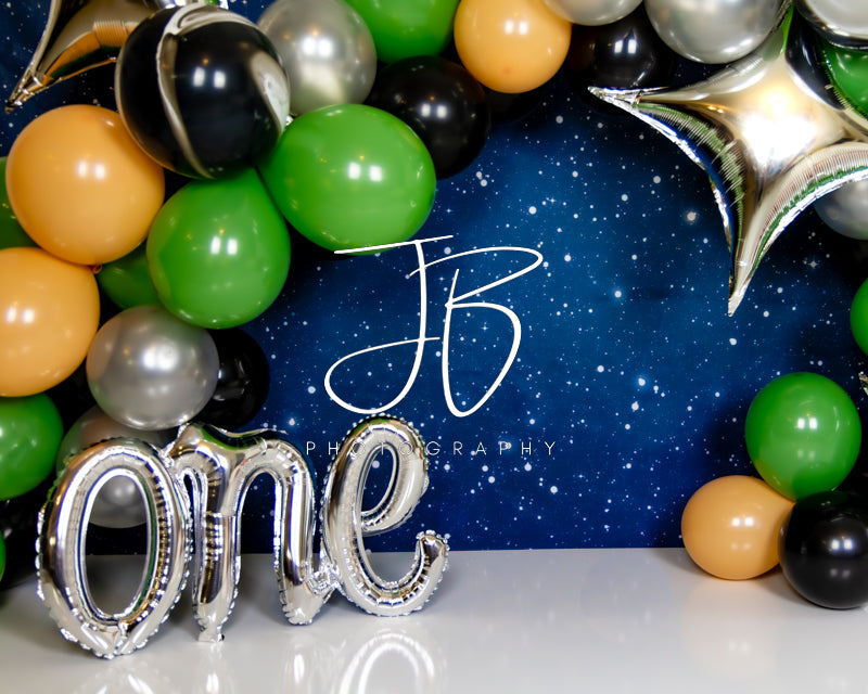 Kate Hors de ce monde Ballons Anniversaire Toile de fond conçue par JB Photographie - Kate Backdrop FR