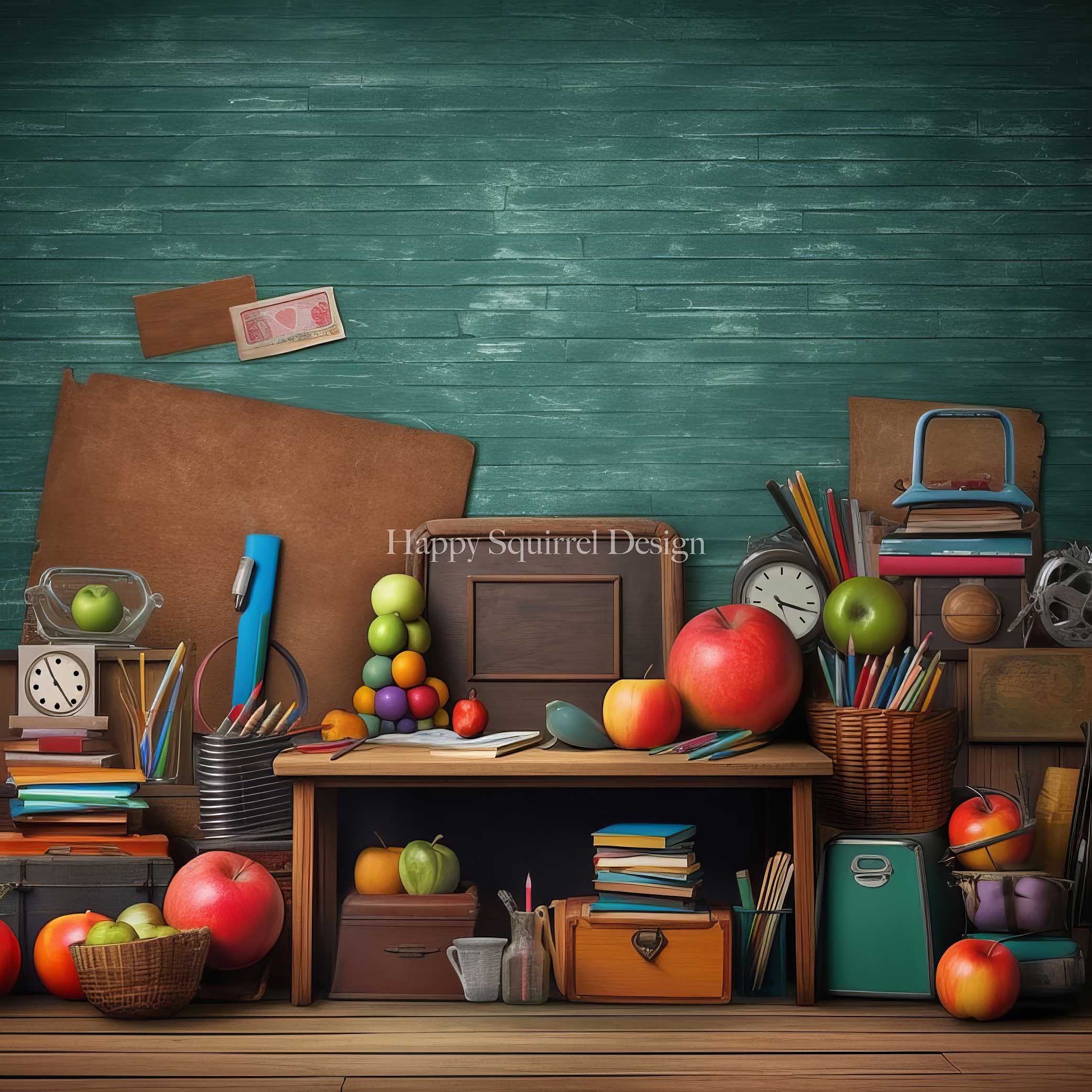 Kate Professeur Salle de classe Toile de fond Conçu par Happy Squirrel Design - Kate Backdrop FR