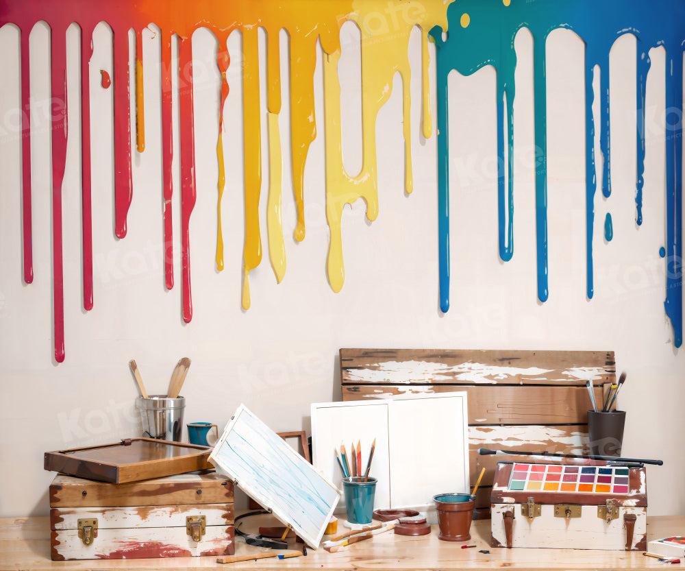 Kate Aquarelle Peinture Artistique Coloré Toile de fond pour la photographie - Kate Backdrop FR