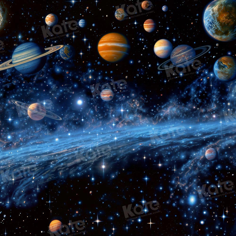 Kate Univers Planète Bleu Anniversaire Toile de fond Conçu par Chain Photographie - Kate Backdrop FR