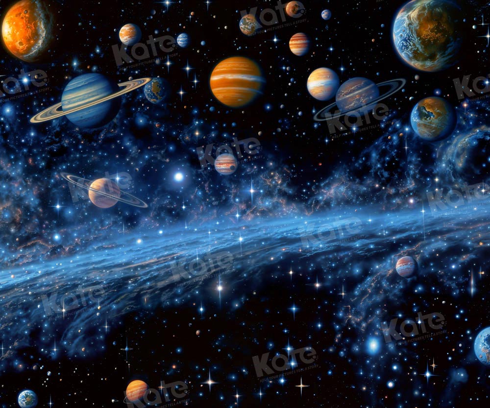 Kate Univers Planète Bleu Anniversaire Toile de fond Conçu par Chain Photographie - Kate Backdrop FR