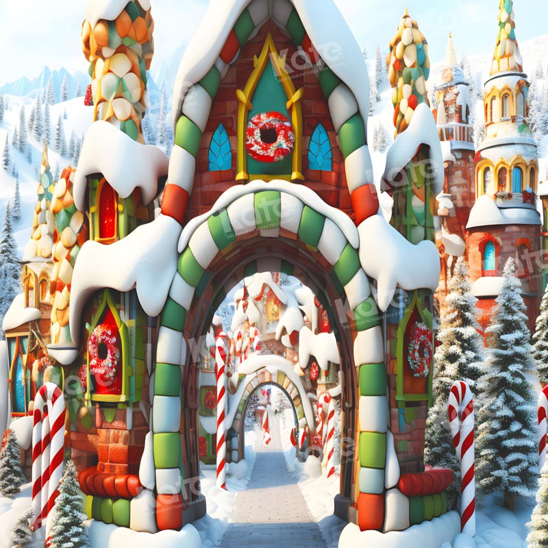 Kate Noël Incroyable Monde des bonbons Rue Toile de fond pour la photographie - Kate Backdrop FR