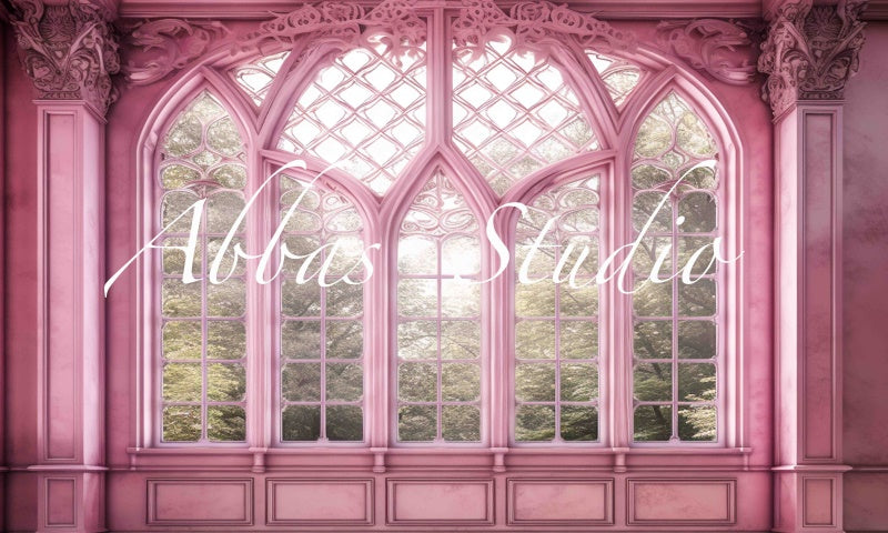 Kate Mur Fenêtre Rose Princesse Toile de fond conçue par Abbas Studio - Kate Backdrop FR