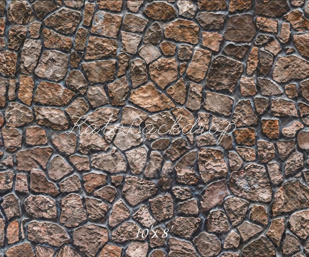 Kate Rue de pierre Marron Toile de fond pour la photographie - Kate Backdrop FR