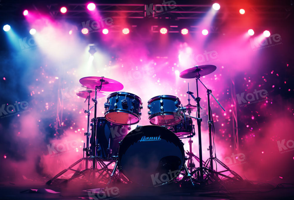 Kate Scène Lumière Batterie Musique Toile de fond Conçu par Chain Photographie - Kate Backdrop FR
