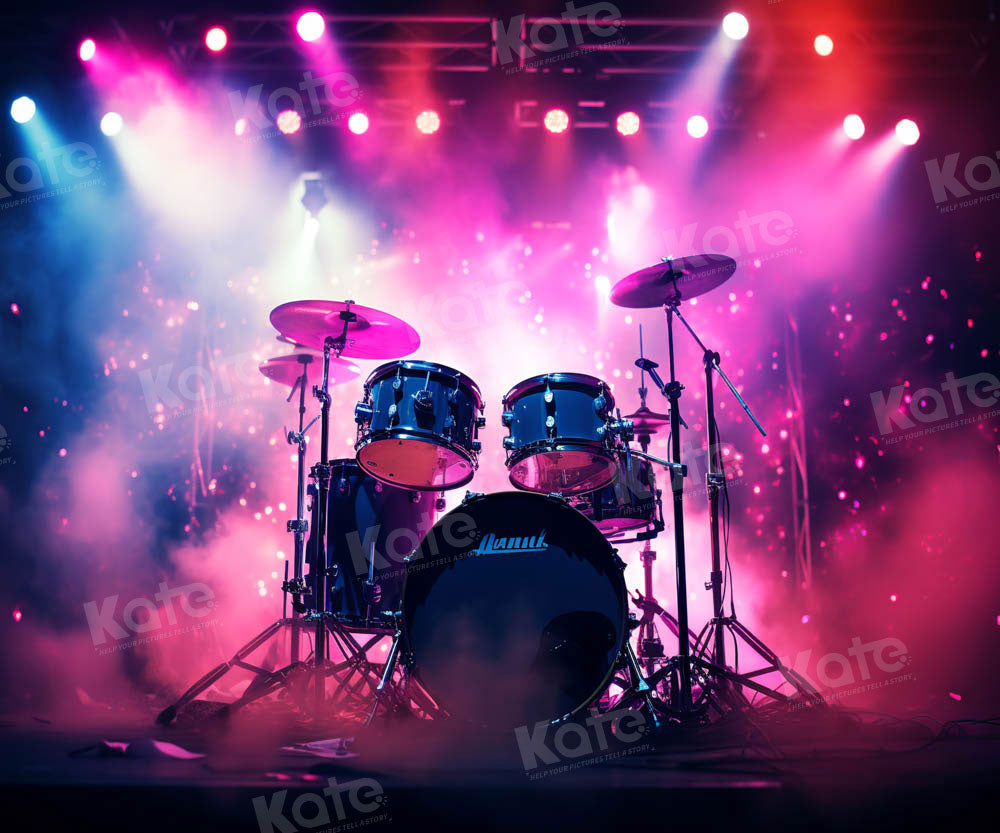Kate Scène Lumière Batterie Musique Toile de fond Conçu par Chain Photographie - Kate Backdrop FR