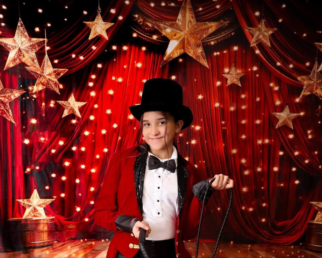 Kate Scène Étoiles Rideau Rouge Toile de fond Conçu par Chain Photographie - Kate Backdrop FR