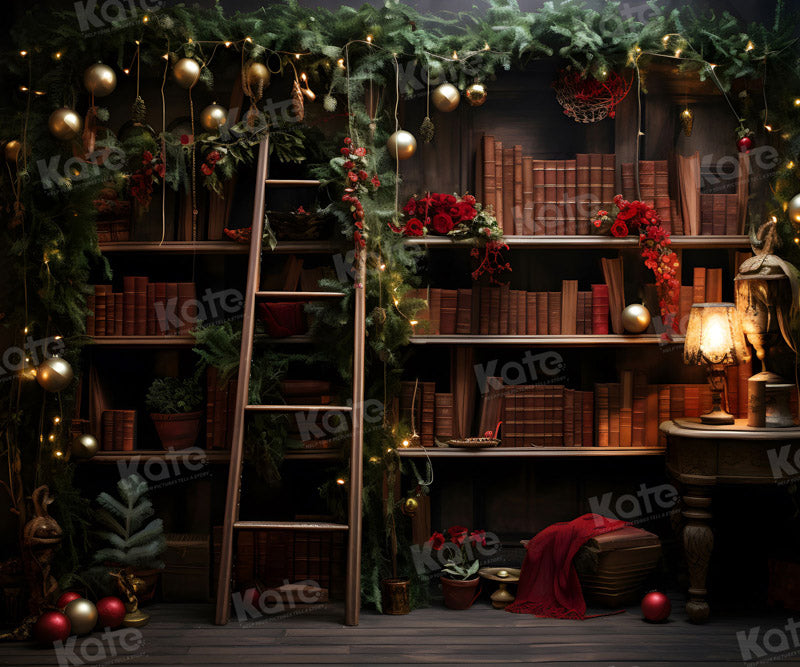 Kate Noël Étagère à livres Échelle en bois Toile de fond pour la photographie - Kate Backdrop FR