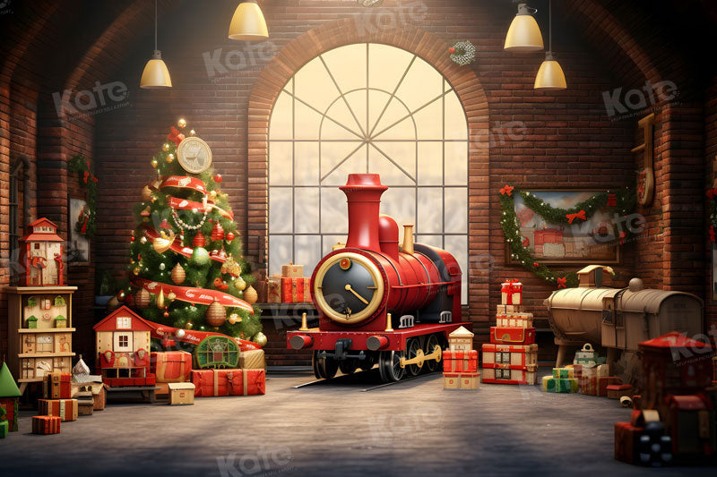Kate Noël Train de jouet Chambre Fenêtre Toile de fond pour la photographie - Kate Backdrop FR