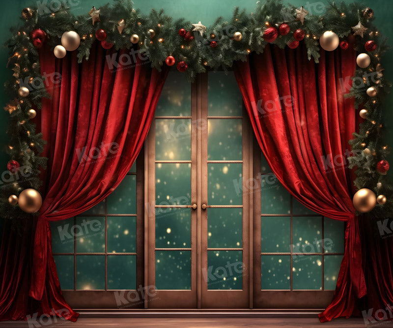 Kate Noël Vert Fenêtre Rideau Toile de fond pour la photographie - Kate Backdrop FR